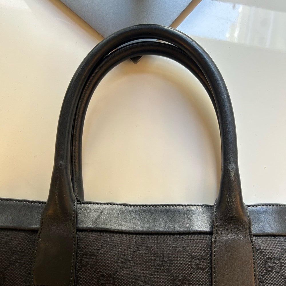 Gucci canvas/leather vintage monogrammed tote - Picture 5 of 6